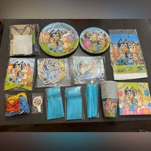 16 guests Bluey Birthday Party Decorations Set NEW